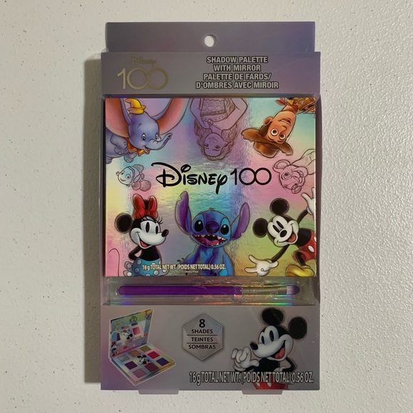 Disney 100 Eyeshadow Palette with Mirror and Cosmetic Brush-New - Picture 8 of 9